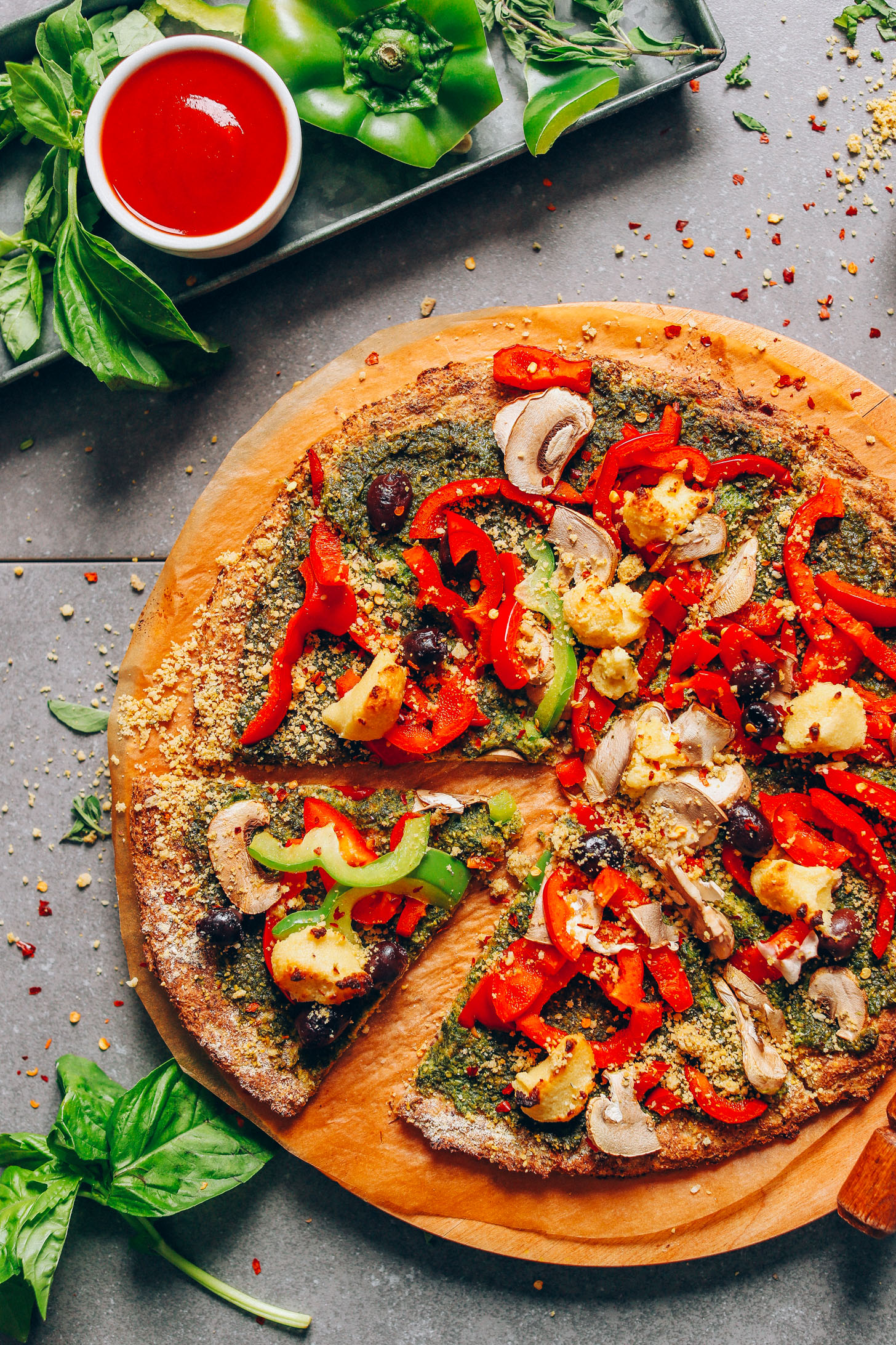 Easy Vegan Cauliflower Pizza Crust: The Frozen Rice Secret